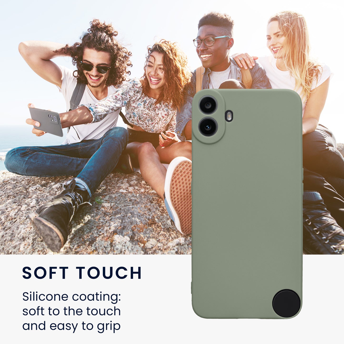 kwmobile Phone Case for CMF Phone 1 Case - Soft Mobile Phone Silicone Case - Protective Cover