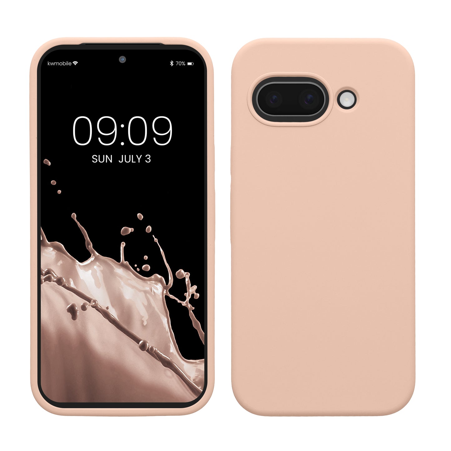 kwmobile Handyhülle für Google Pixel 9a Hülle, für Pixel 9a Case - Hülle Silikon - kabelloses Laden - Coconut Swirl Coconut Swirl  