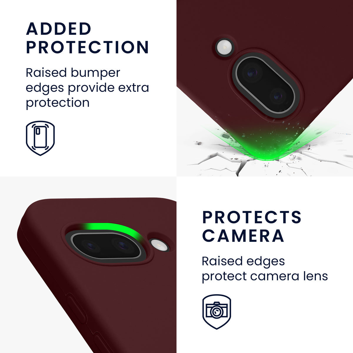 kwmobile Case for Google Pixel 9a Cover, for Pixel 9a Case - Silicone Cover - Wireless Charging