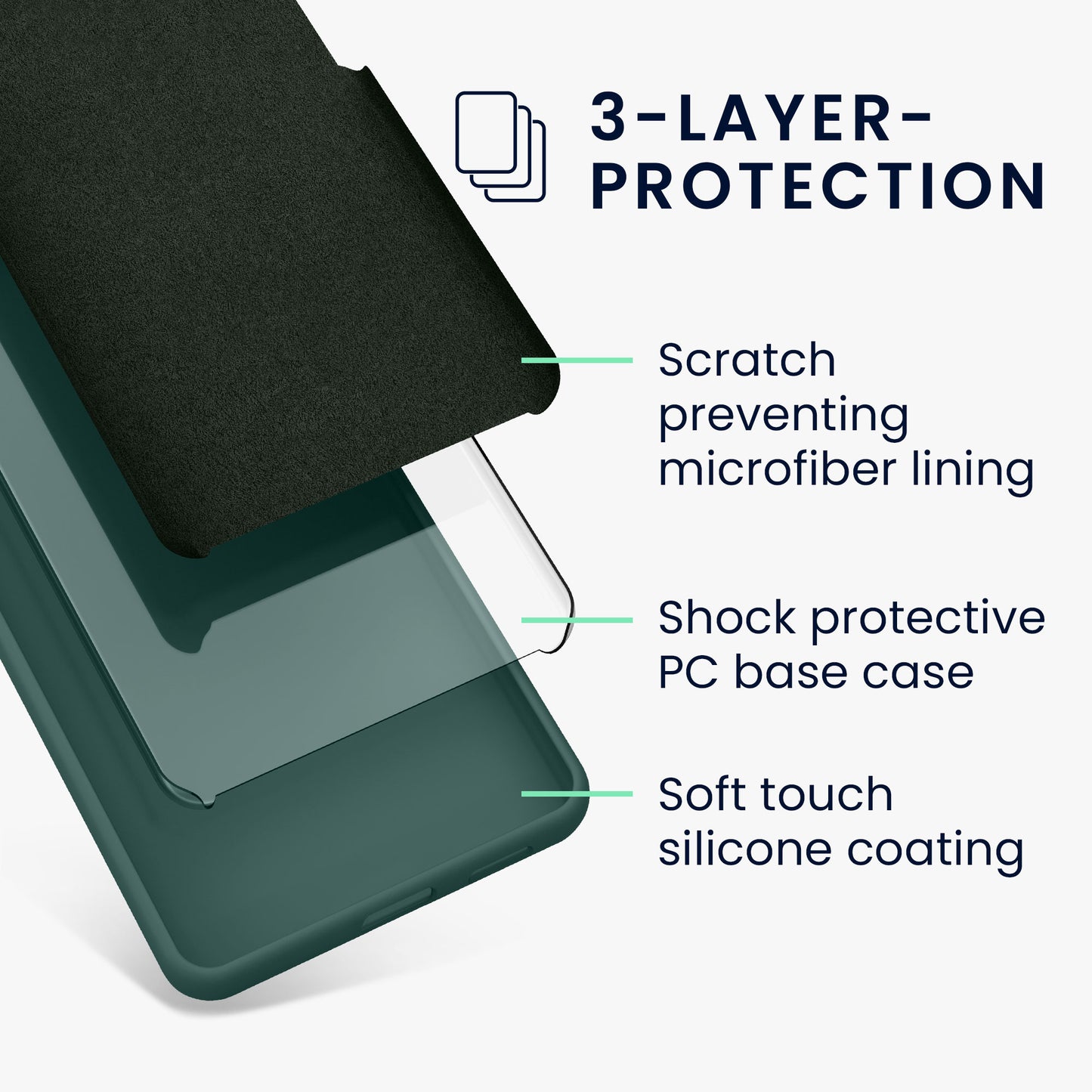 kwmobile Case for Google Pixel 9a Cover, for Pixel 9a Case - Silicone Cover - Wireless Charging
