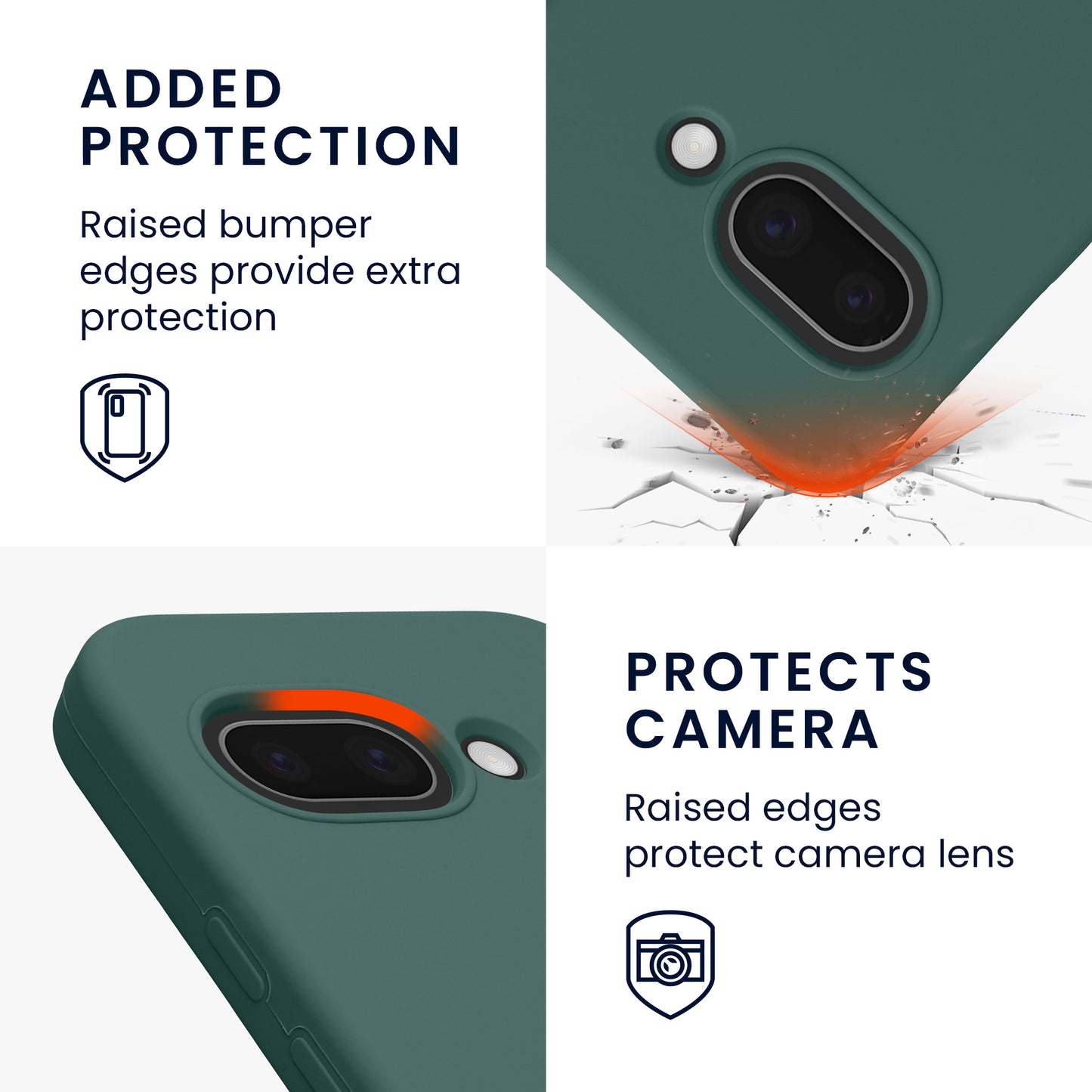 kwmobile Case for Google Pixel 9a Cover, for Pixel 9a Case - Silicone Cover - Wireless Charging