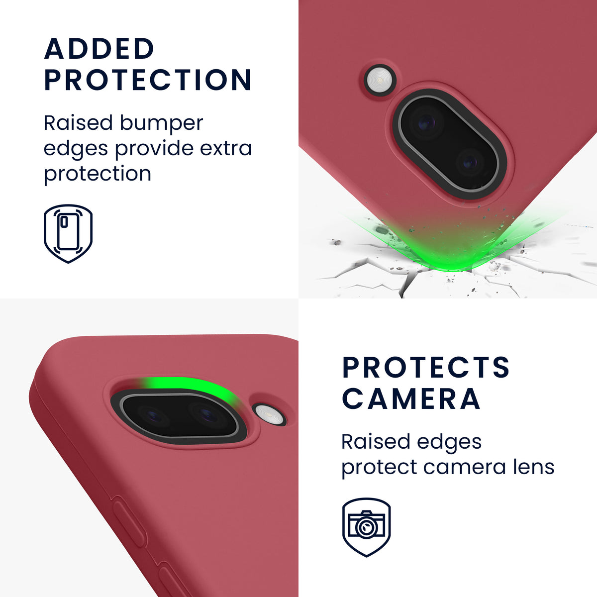 kwmobile Case for Google Pixel 9a Cover, for Pixel 9a Case - Silicone Cover - Wireless Charging