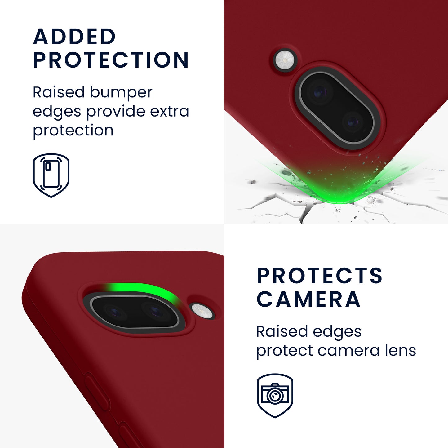 kwmobile Case for Google Pixel 9a Cover, for Pixel 9a Case - Silicone Cover - Wireless Charging