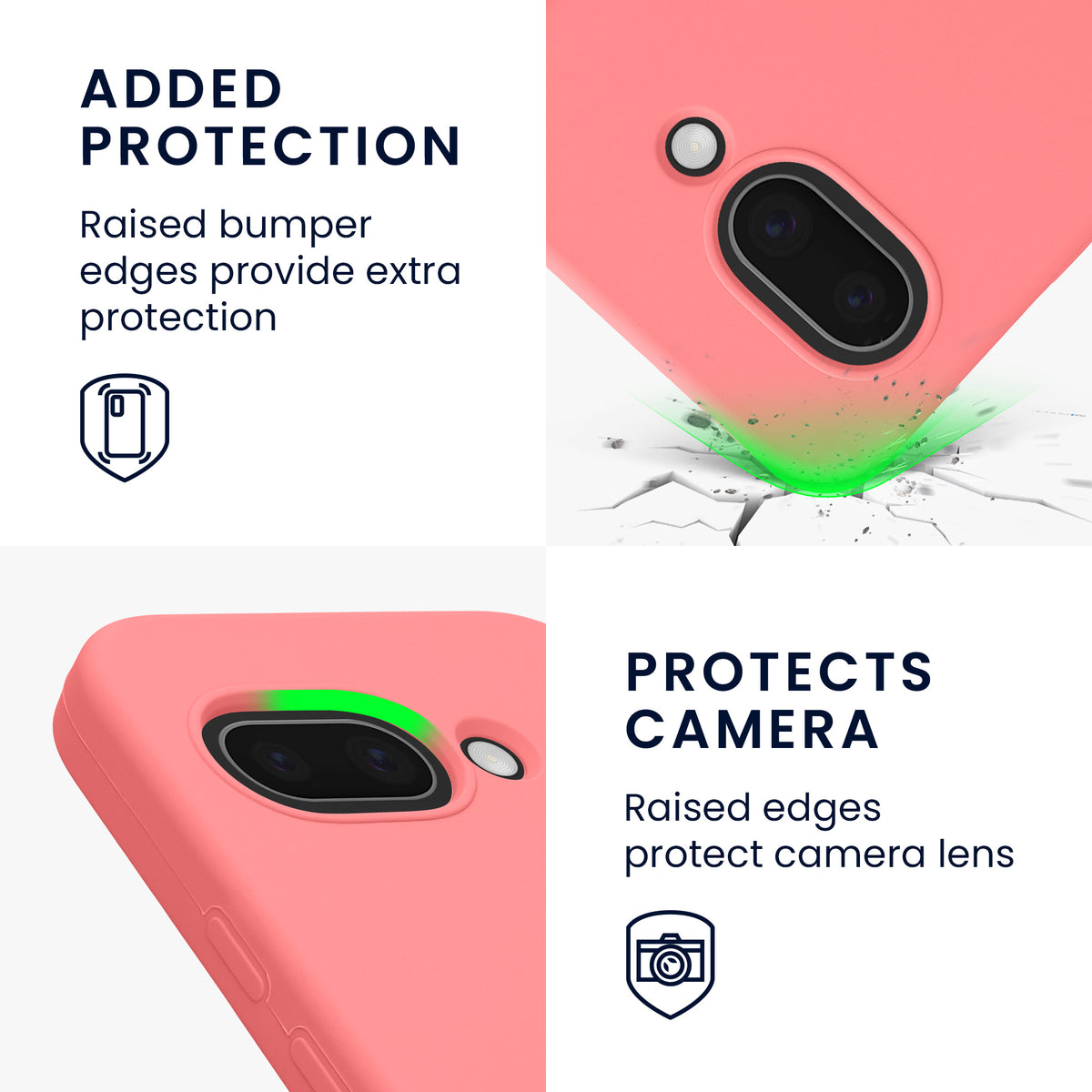 kwmobile Case for Google Pixel 9a Cover, for Pixel 9a Case - Silicone Cover - Wireless Charging