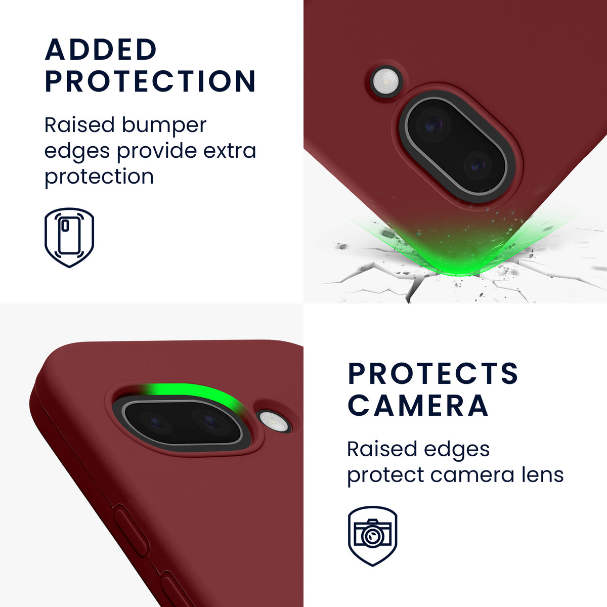 kwmobile Case for Google Pixel 9a Cover, for Pixel 9a Case - Silicone Cover - Wireless Charging