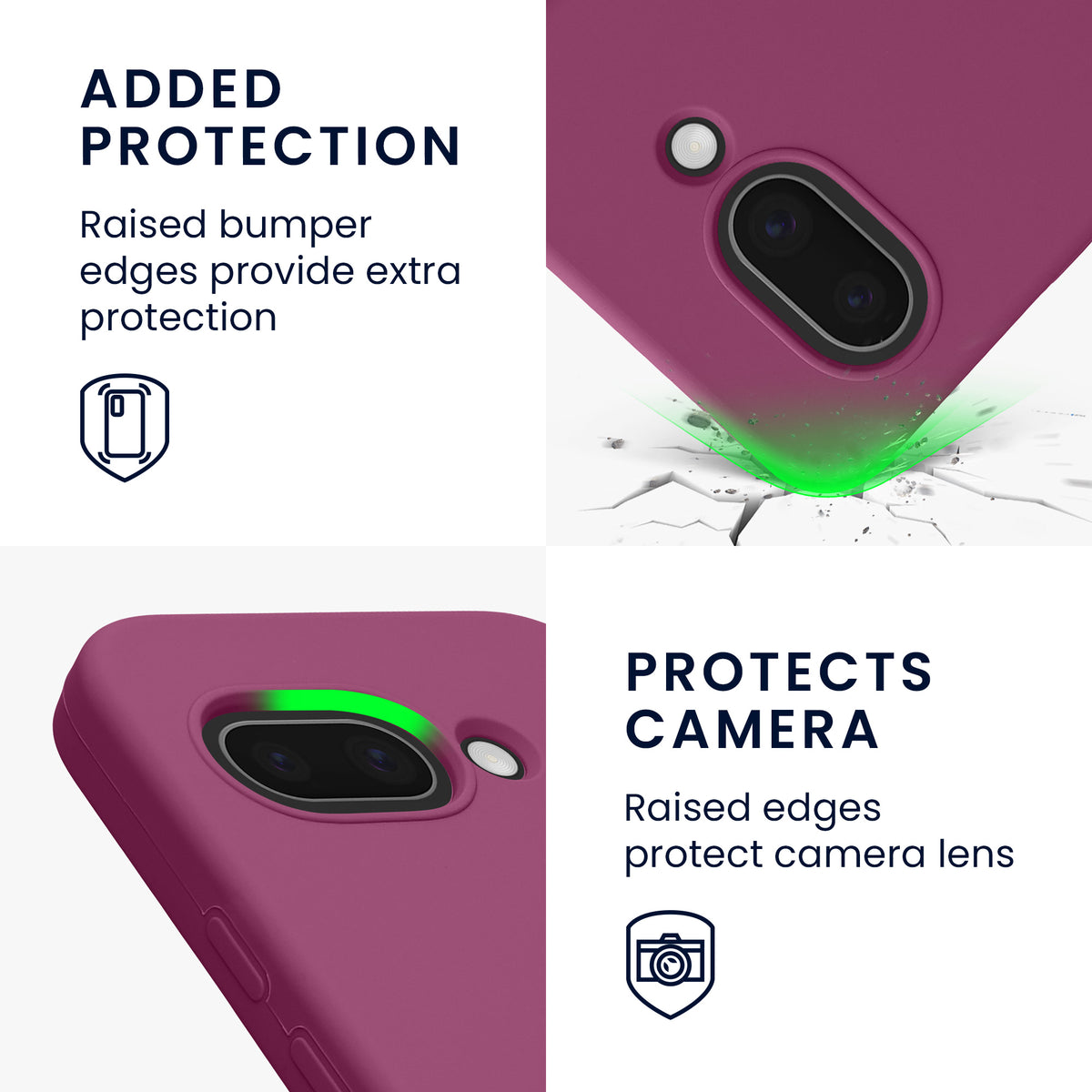 kwmobile Case for Google Pixel 9a Cover, for Pixel 9a Case - Silicone Cover - Wireless Charging