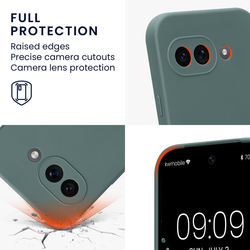 kwmobile Phone Case for Google Pixel 9a - Soft Phone Silicone Case Protective Cover