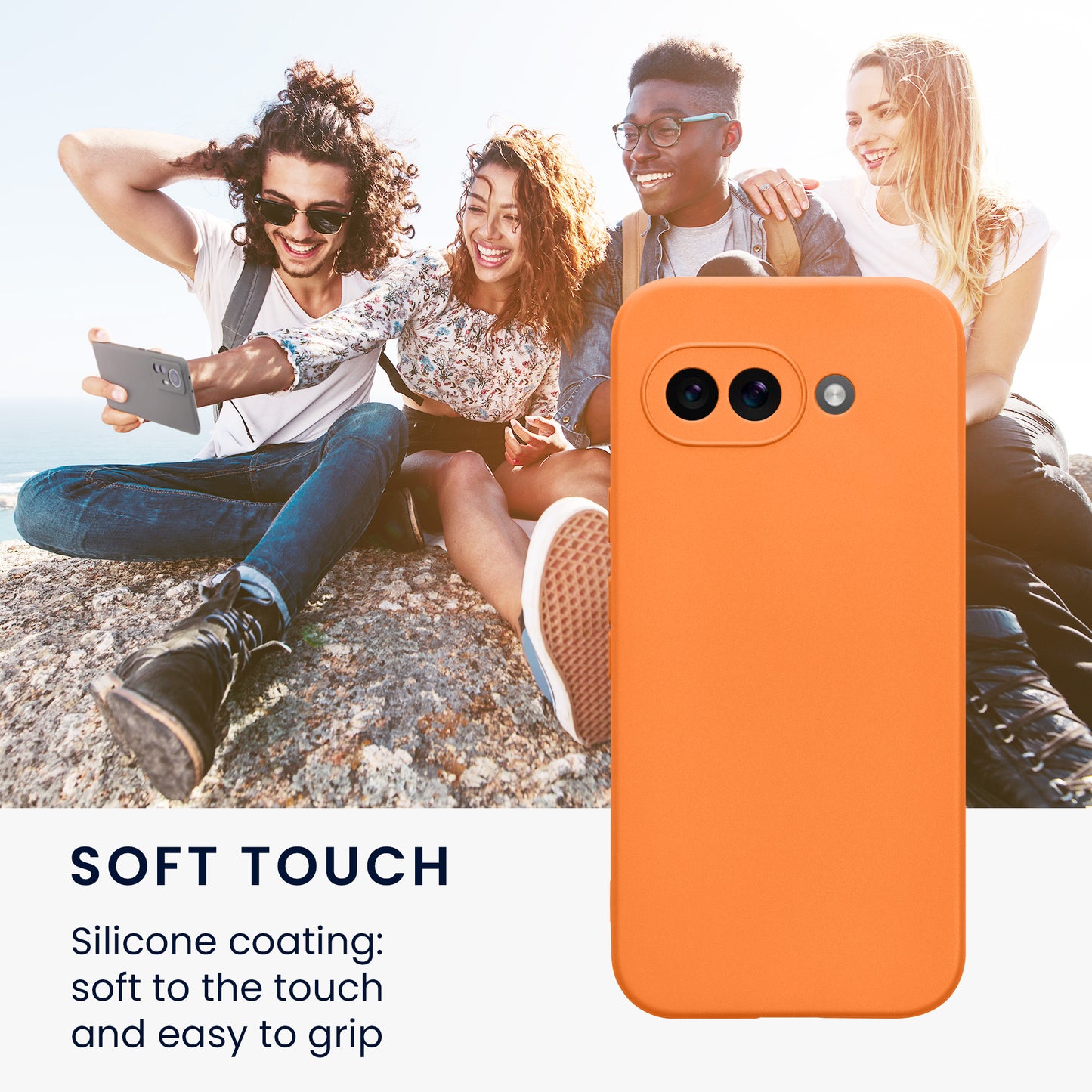 kwmobile Phone Case for Google Pixel 9a - Soft Phone Silicone Case Protective Cover