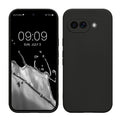 kwmobile Handyhülle für Google Pixel 9a Hülle - weiches Handy Silikon Case - Schutzhülle Cover - Schwarz matt Schwarz matt  