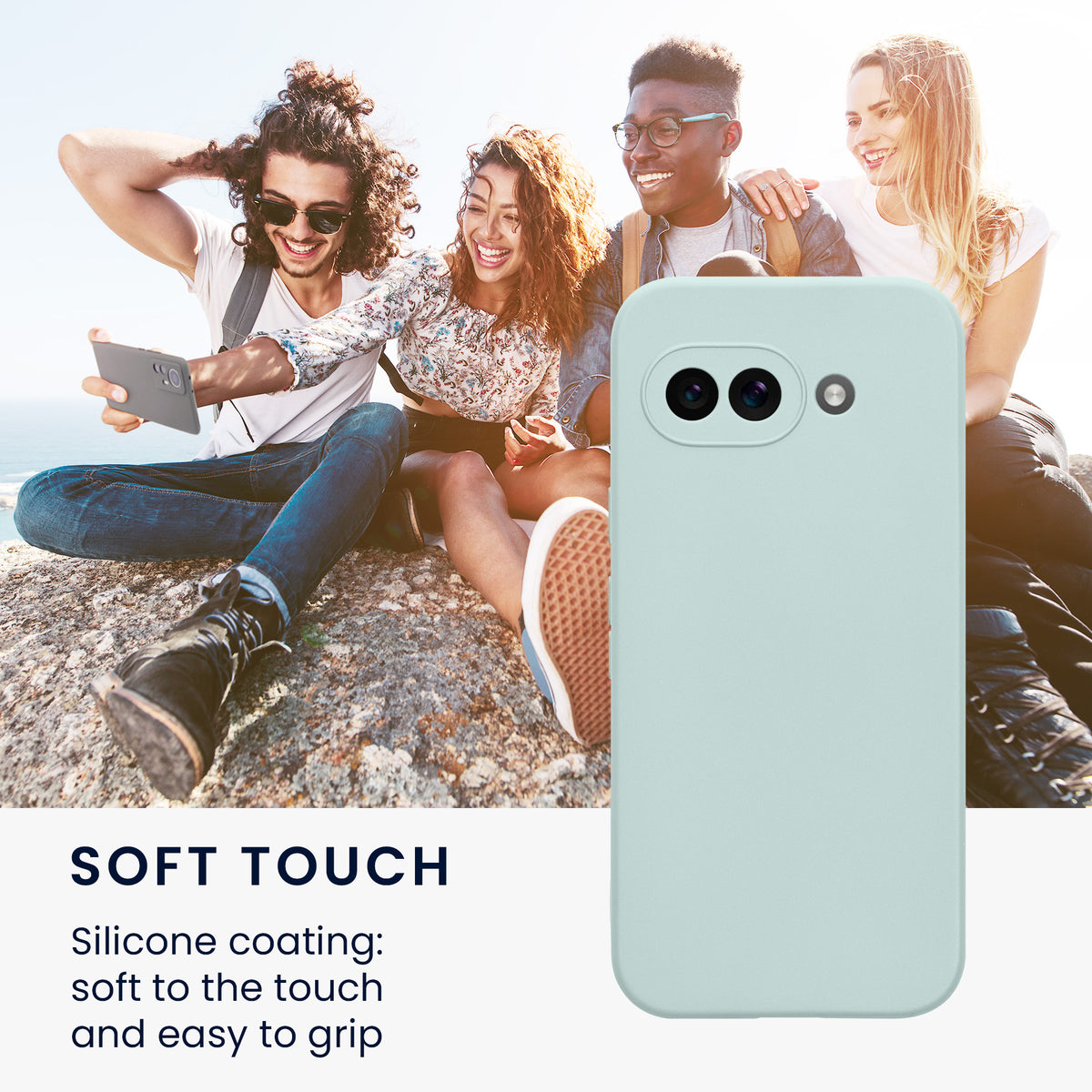 kwmobile Phone Case for Google Pixel 9a - Soft Phone Silicone Case Protective Cover