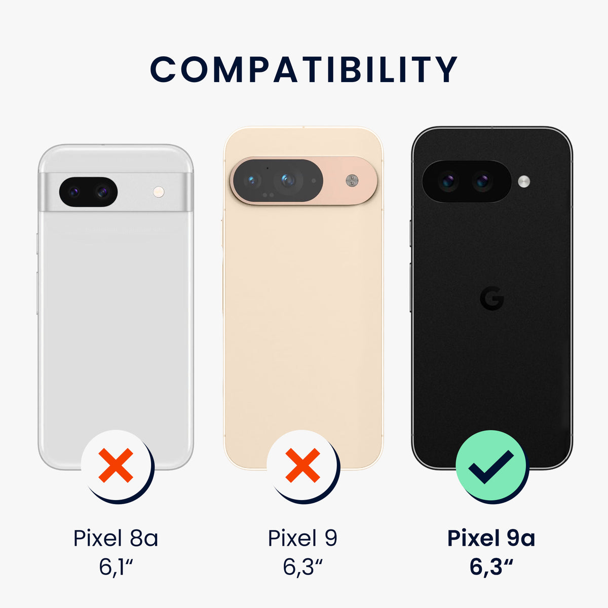 kwmobile Phone Case for Google Pixel 9a - Soft Phone Silicone Case Protective Cover