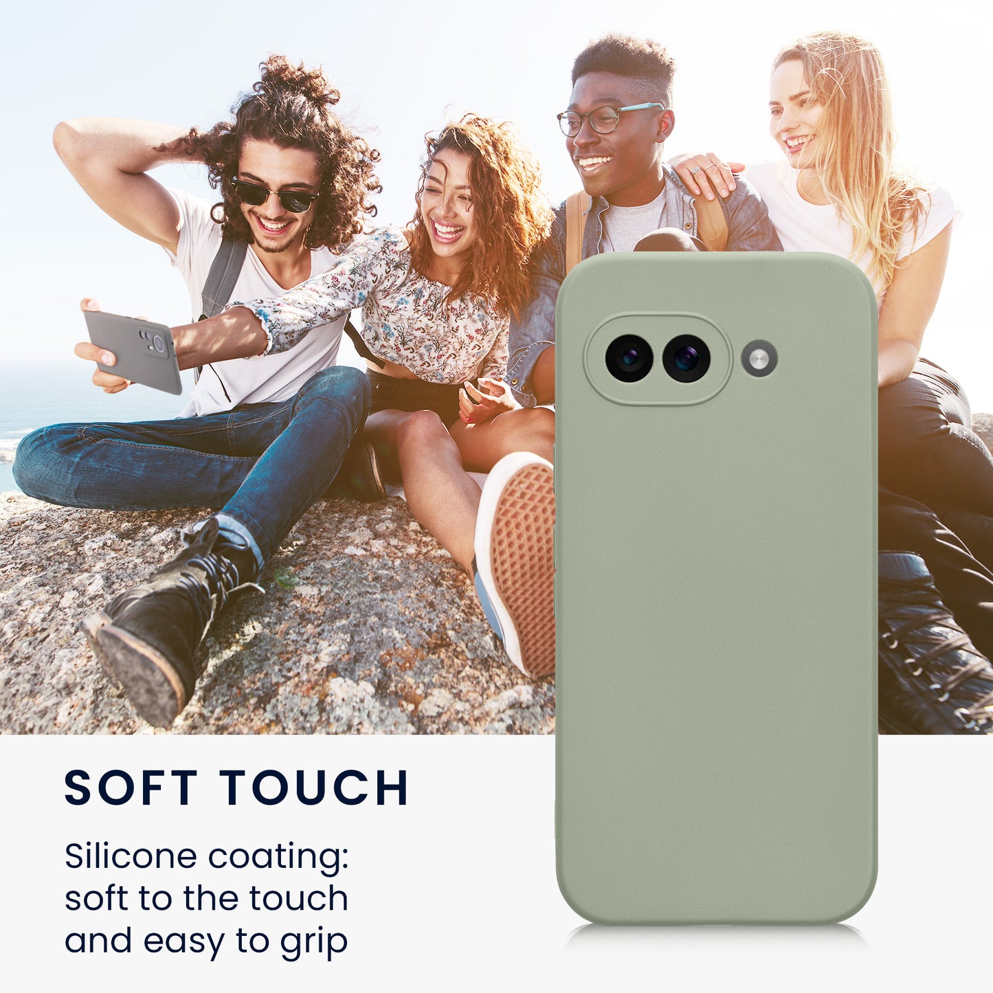 kwmobile Phone Case for Google Pixel 9a - Soft Phone Silicone Case Protective Cover