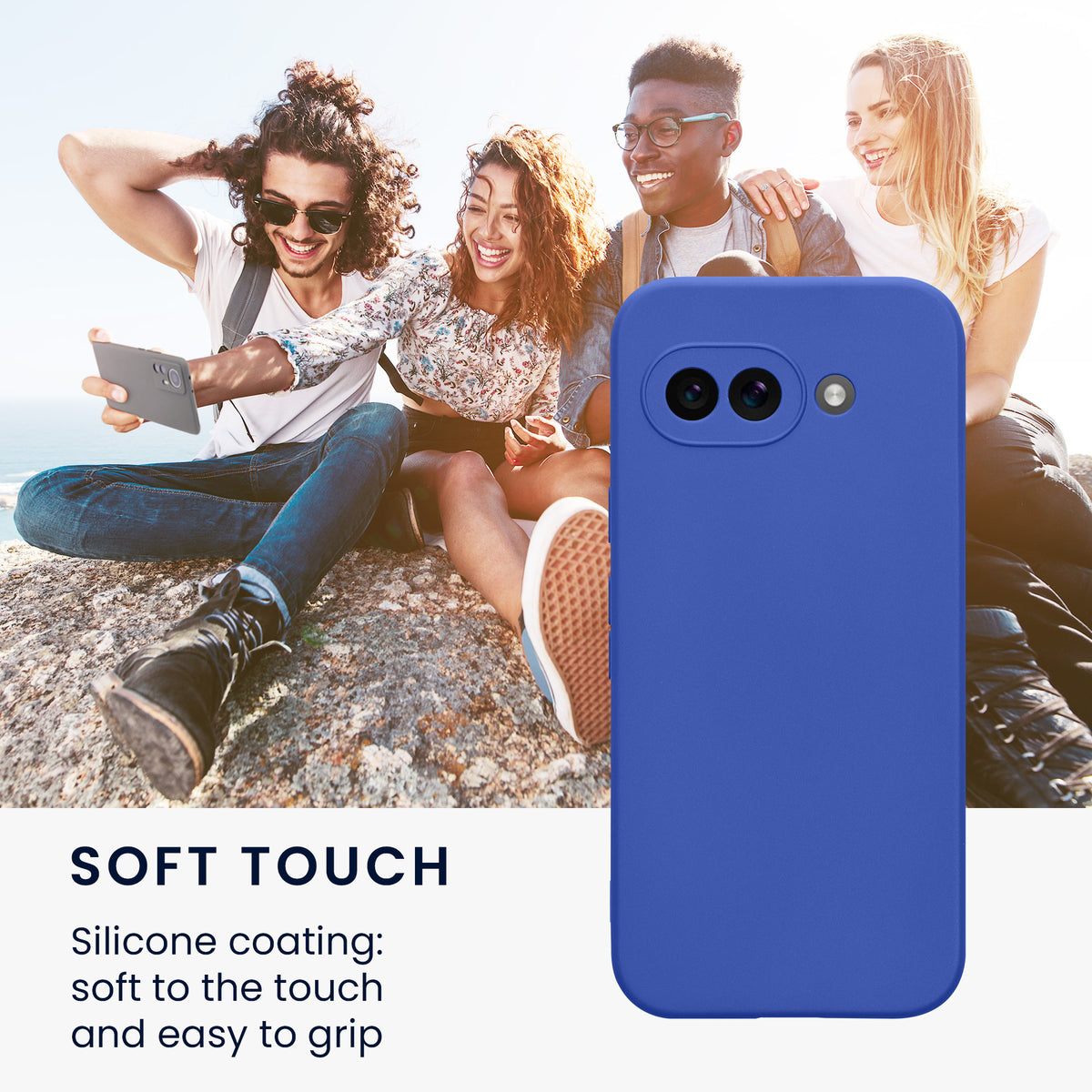 kwmobile Phone Case for Google Pixel 9a - Soft Phone Silicone Case Protective Cover