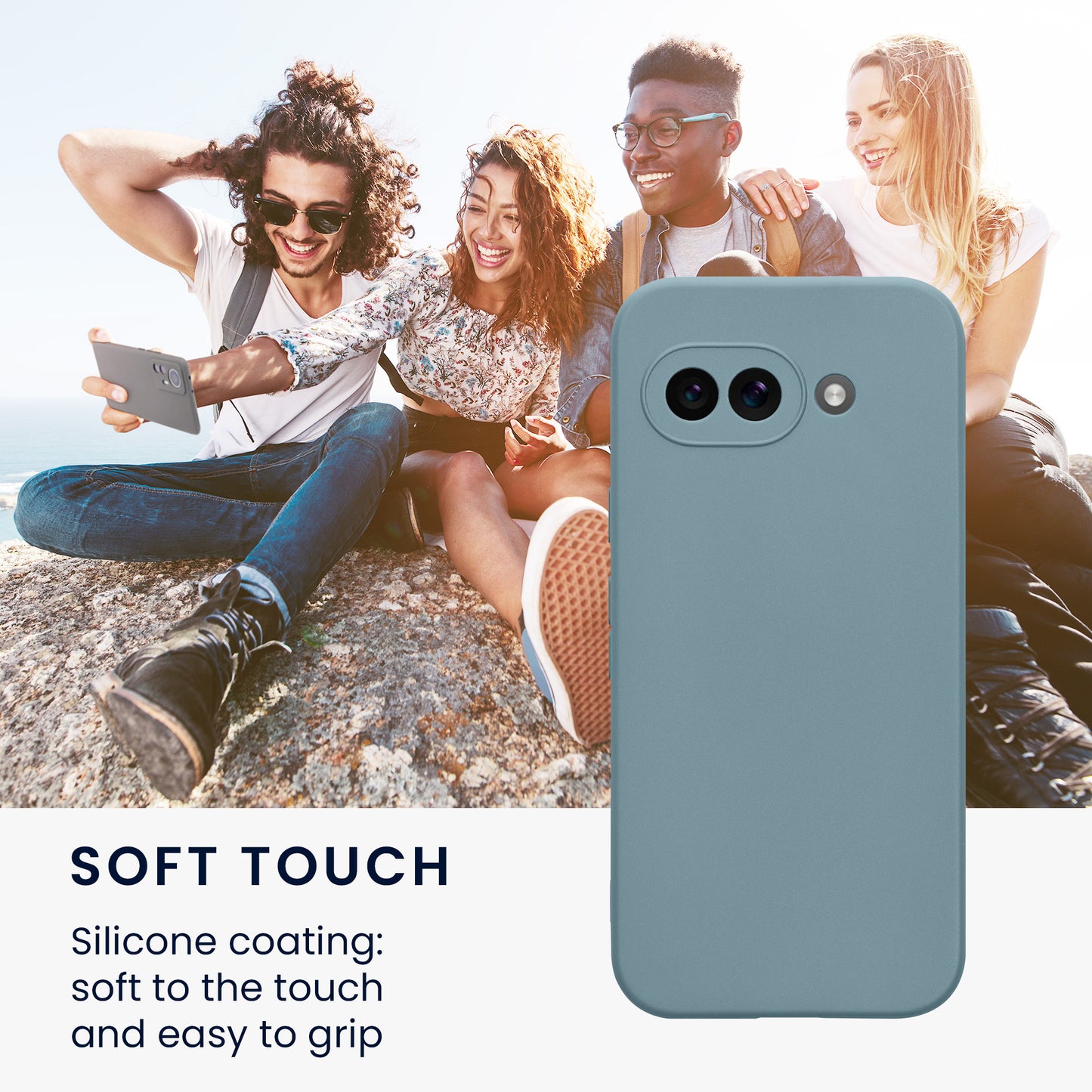 kwmobile Phone Case for Google Pixel 9a - Soft Phone Silicone Case Protective Cover