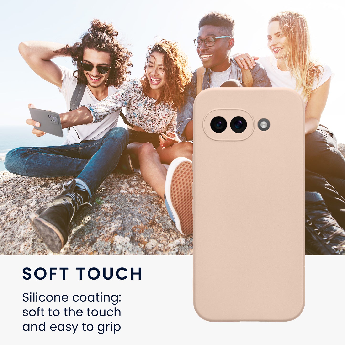 kwmobile Phone Case for Google Pixel 9a - Soft Phone Silicone Case Protective Cover