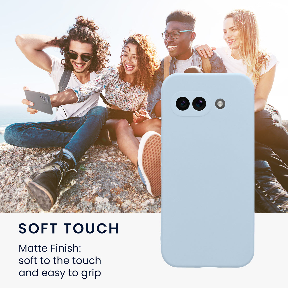kwmobile Phone Case for Google Pixel 9a - Soft Phone Silicone Case Protective Cover