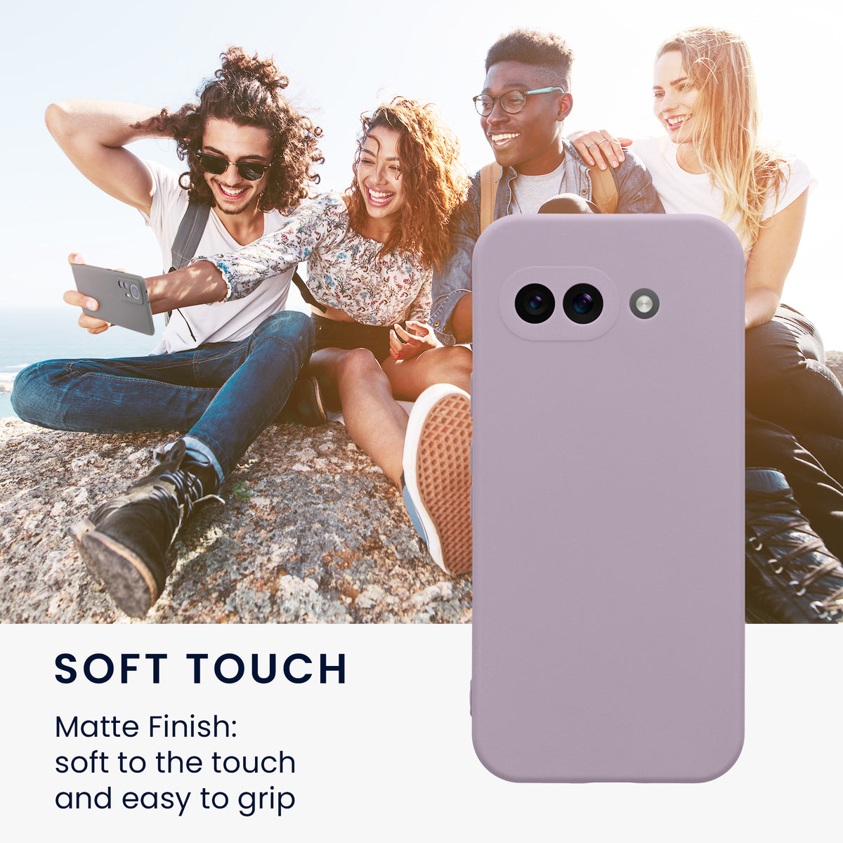 kwmobile Phone Case for Google Pixel 9a - Soft Phone Silicone Case Protective Cover