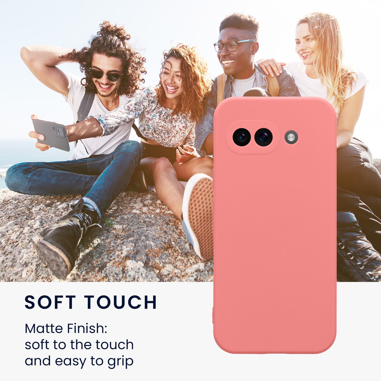 kwmobile Phone Case for Google Pixel 9a - Soft Phone Silicone Case Protective Cover