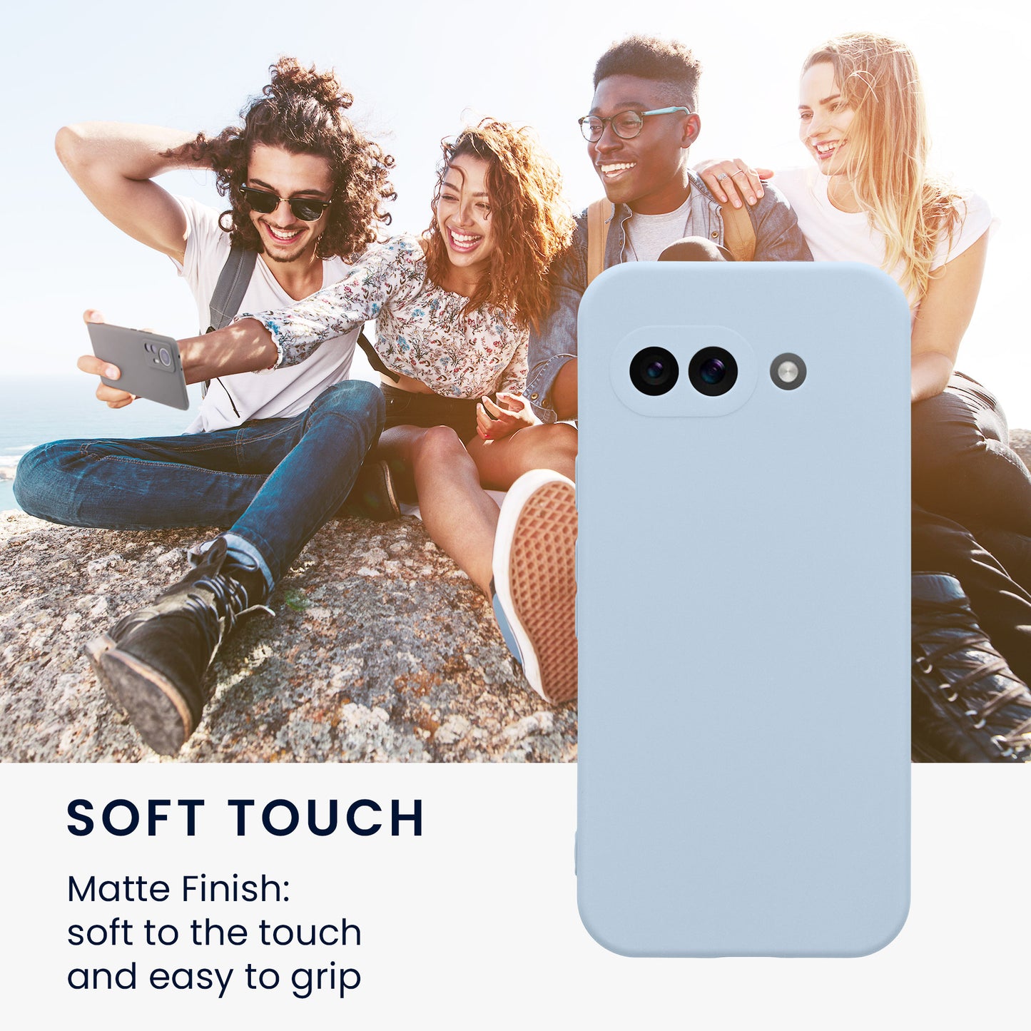 kwmobile Phone Case for Google Pixel 9a - Soft Phone Silicone Case Protective Cover