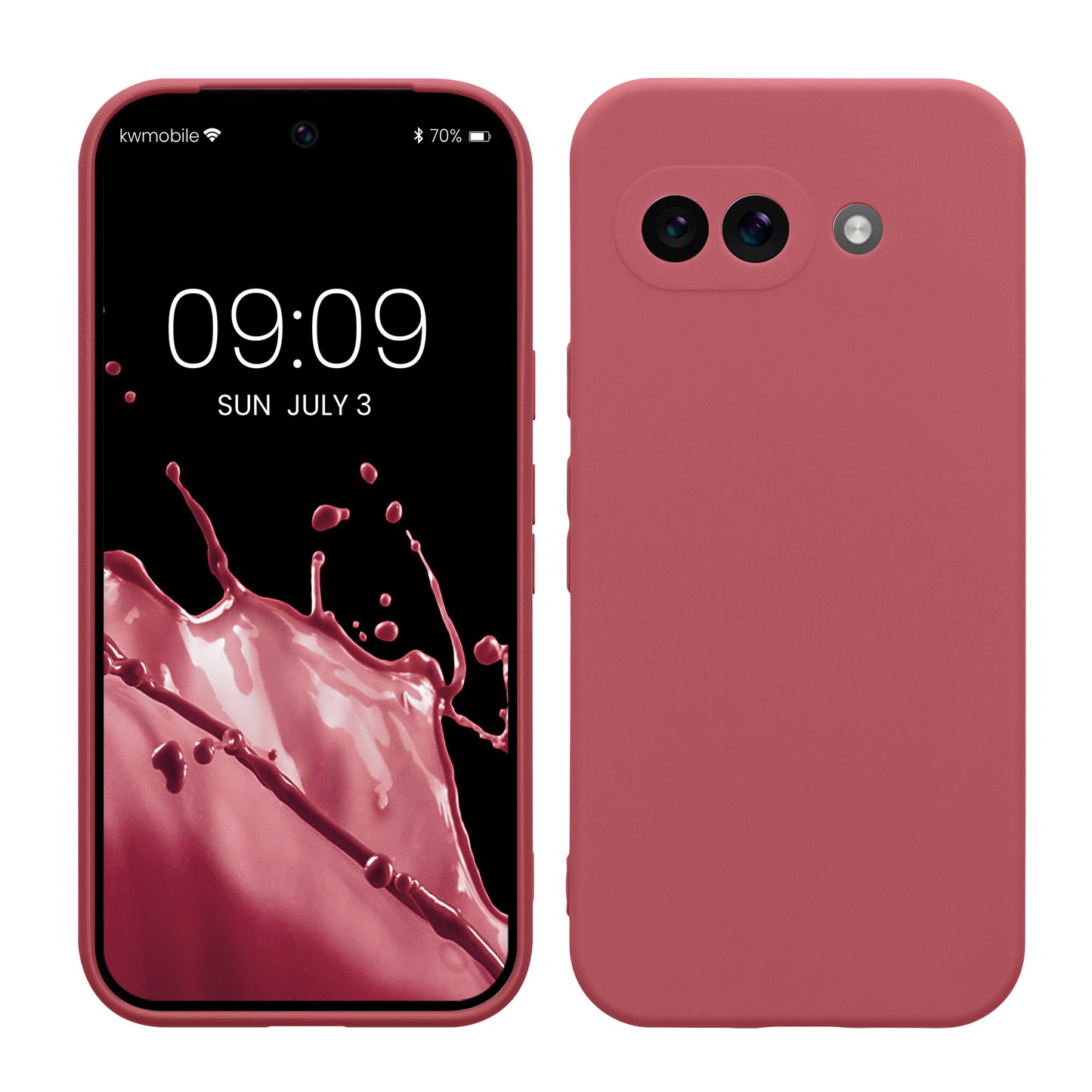 kwmobile Phone Case for Google Pixel 9a - Soft Phone Silicone Case Protective Cover