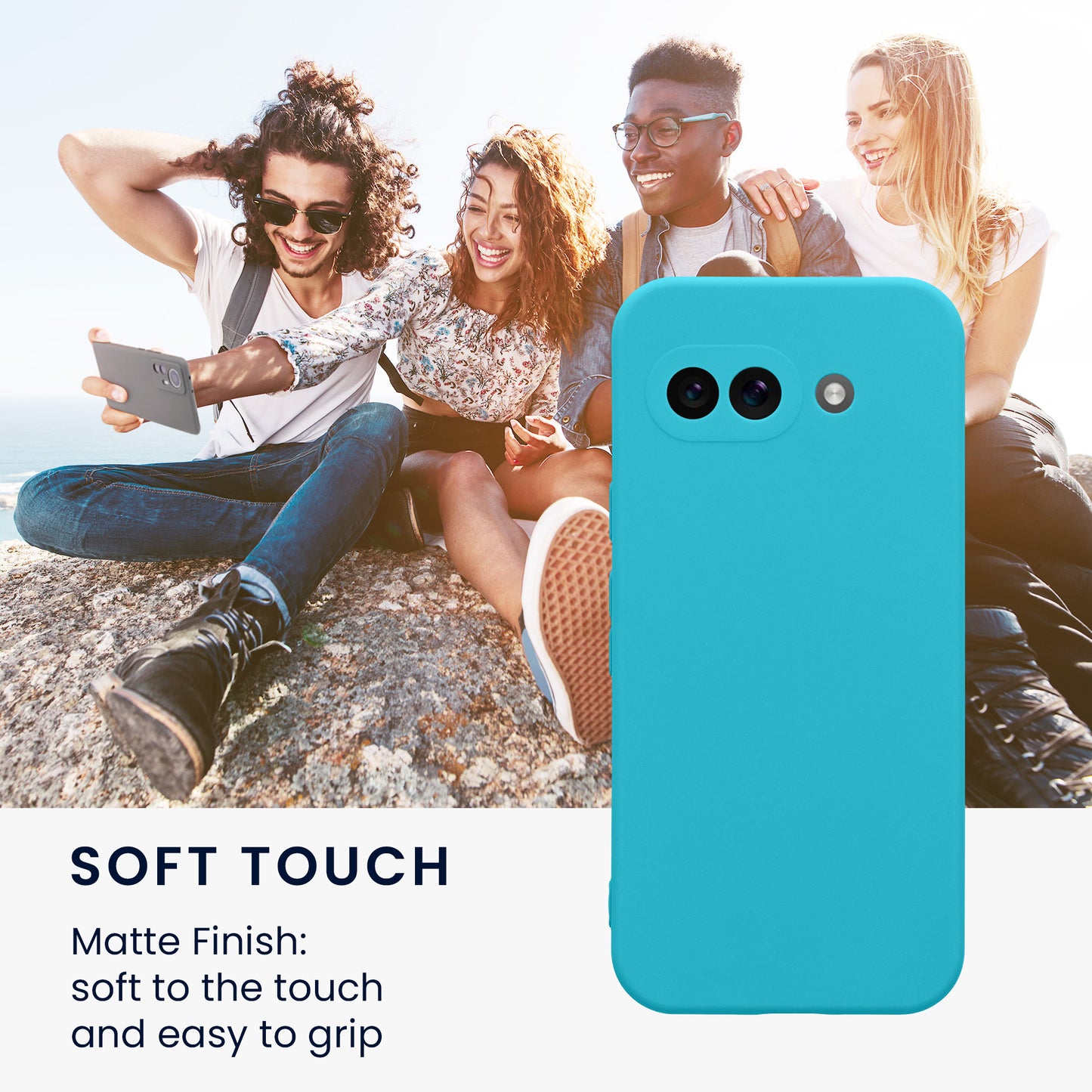 kwmobile Phone Case for Google Pixel 9a - Soft Phone Silicone Case Protective Cover