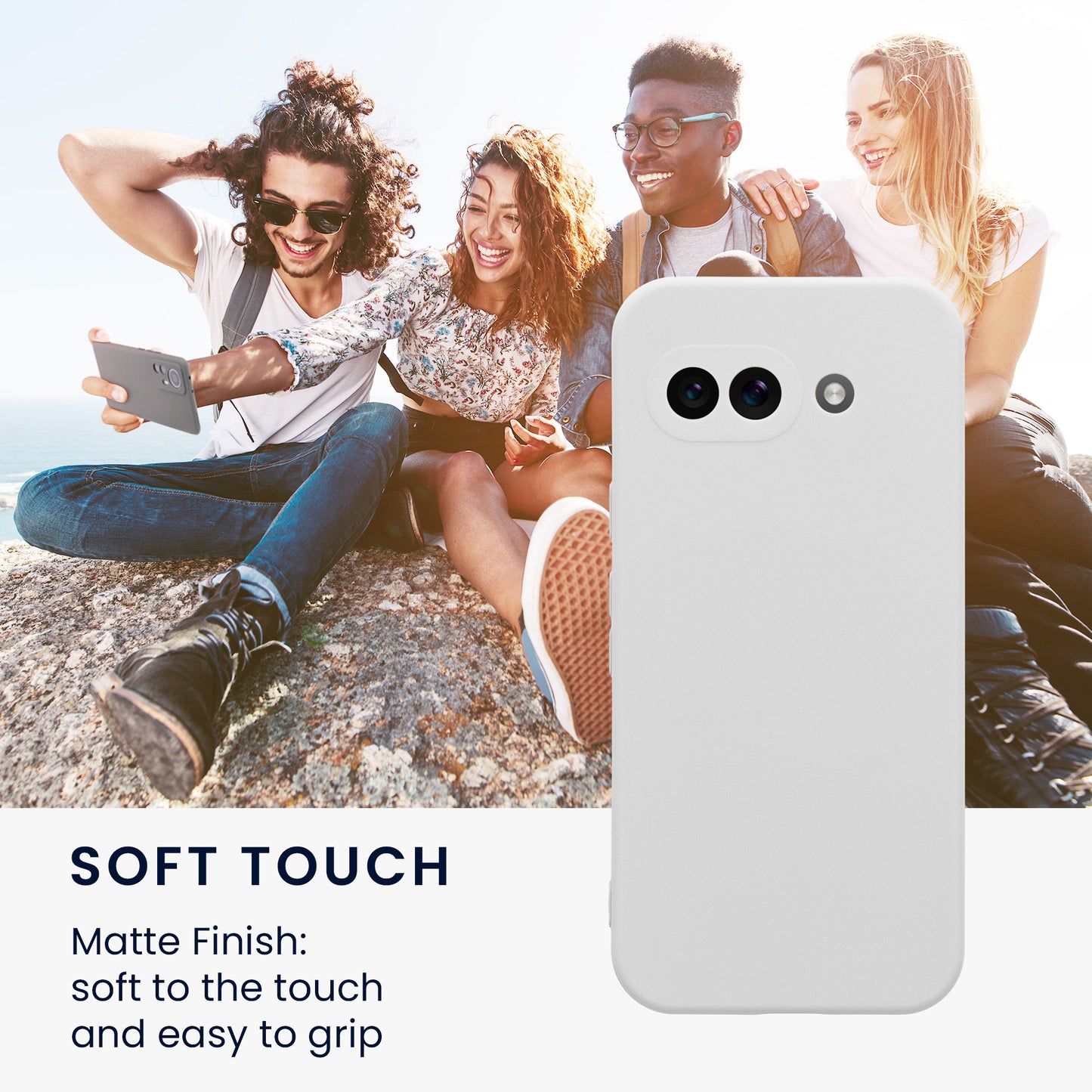 kwmobile Phone Case for Google Pixel 9a - Soft Phone Silicone Case Protective Cover