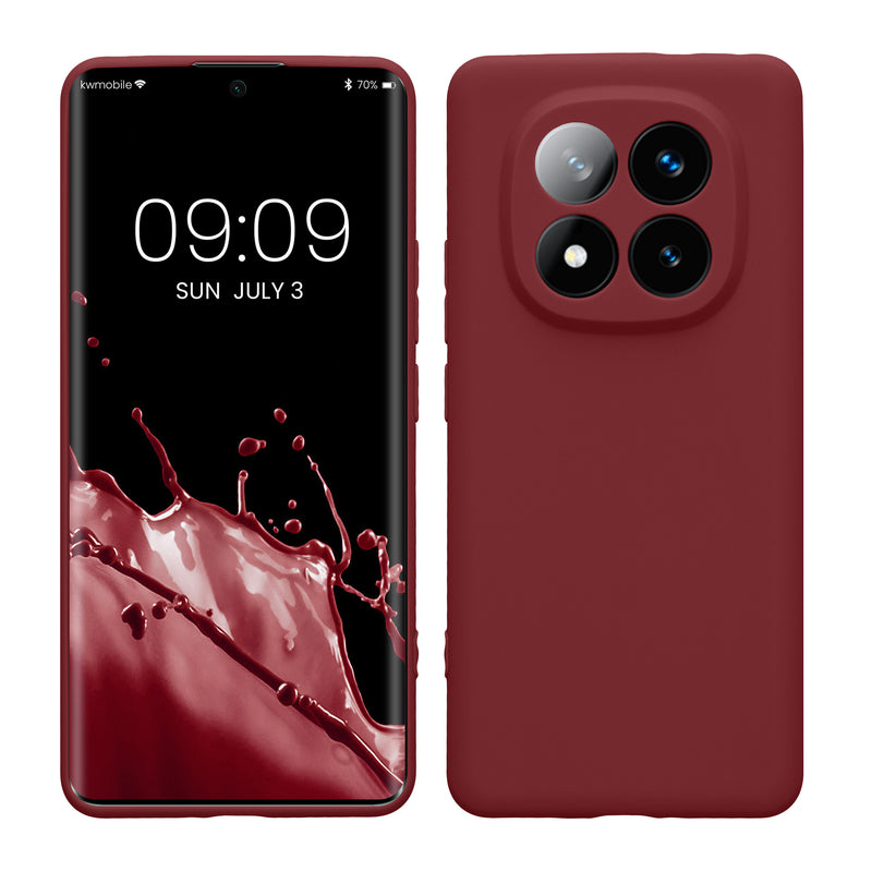kwmobile Handyhülle für Xiaomi Redmi Note 14 Pro+ 5G / Redmi Note 14 Pro Plus 5G Hülle - weiches Handy Silikon Case - Schutzhülle Cover - Bordeaux Violett Bordeaux Violett  