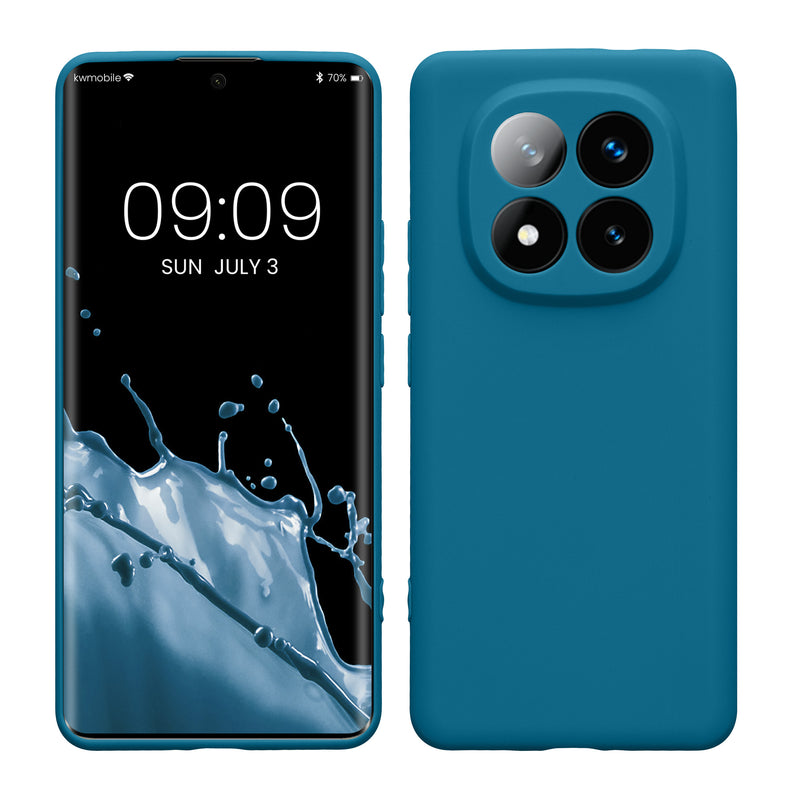 kwmobile Handyhülle für Xiaomi Redmi Note 14 Pro+ 5G / Redmi Note 14 Pro Plus 5G Hülle - weiches Handy Silikon Case - Schutzhülle Cover - Karibikblau Karibikblau  