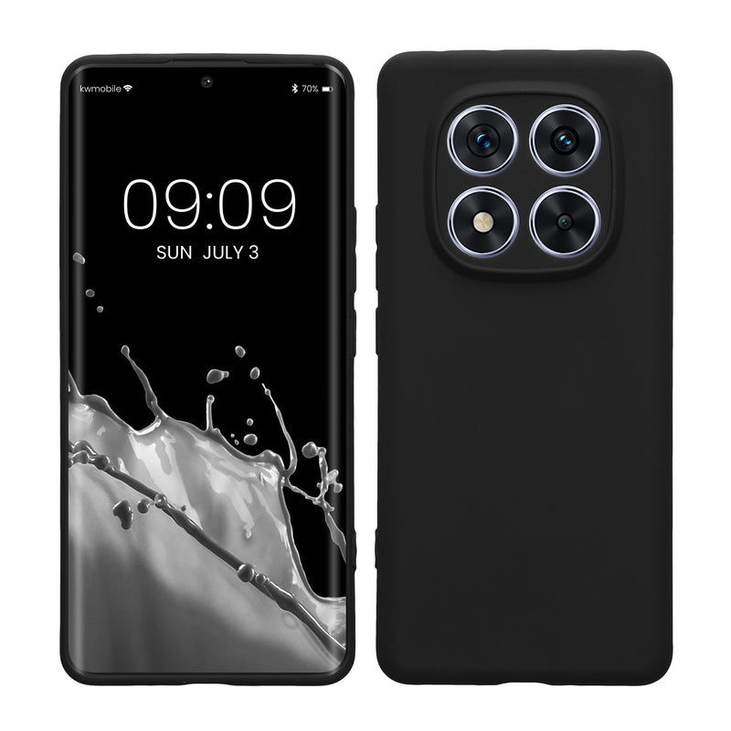 kwmobile Handyhülle für Xiaomi Redmi Note 14 Pro 5G / Poco X7 Hülle - weiches Handy Silikon Case - Schutzhülle Cover - Schwarz matt Schwarz matt  