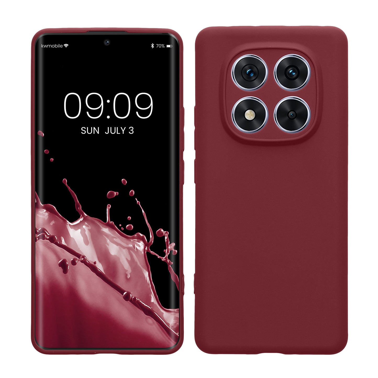 kwmobile Handyhülle für Xiaomi Redmi Note 14 Pro 5G / Poco X7 Hülle - weiches Handy Silikon Case - Schutzhülle Cover - Bordeaux Violett Bordeaux Violett  