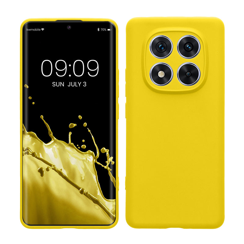 kwmobile Handyhülle für Xiaomi Redmi Note 14 Pro 5G / Poco X7 Hülle - weiches Handy Silikon Case - Schutzhülle Cover - Strahlend Gelb Strahlend Gelb  