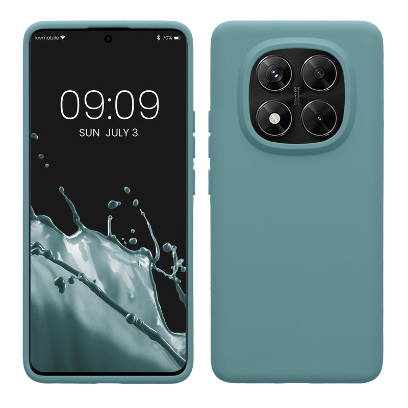 kwmobile Handyhülle für Xiaomi Redmi Note 14 Pro 5G / Redmi Note 14 Pro+ 5G / Poco X7 Hülle - Case Silikon - Kabelloses Laden - Schutzhülle Cover in Arctic Night Arctic Night  