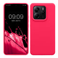 kwmobile Handyhülle für Xiaomi Redmi Note 14 5G (Nicht für 4G) Hülle - Case Silikon - Kabelloses Laden - Schutzhülle Cover in Neon Pink Neon Pink  
