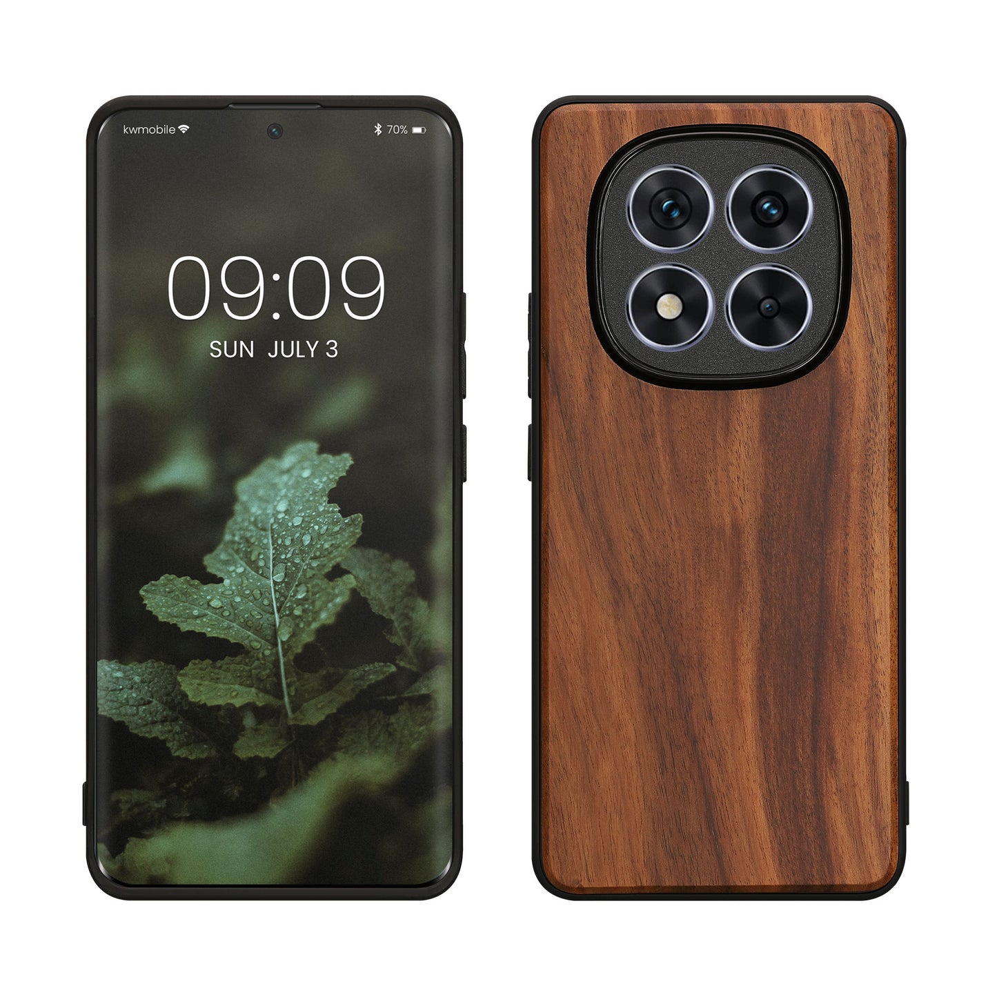 kwmobile Handyhülle für Xiaomi Redmi Note 14 Pro+ 5G / Redmi Note 14 Pro Plus 5G Hülle Holz - Case mit TPU Bumper - Stoßfestes Hardcase - Schutzhülle Cover in Vintage Braun Braun Vintage Braun  