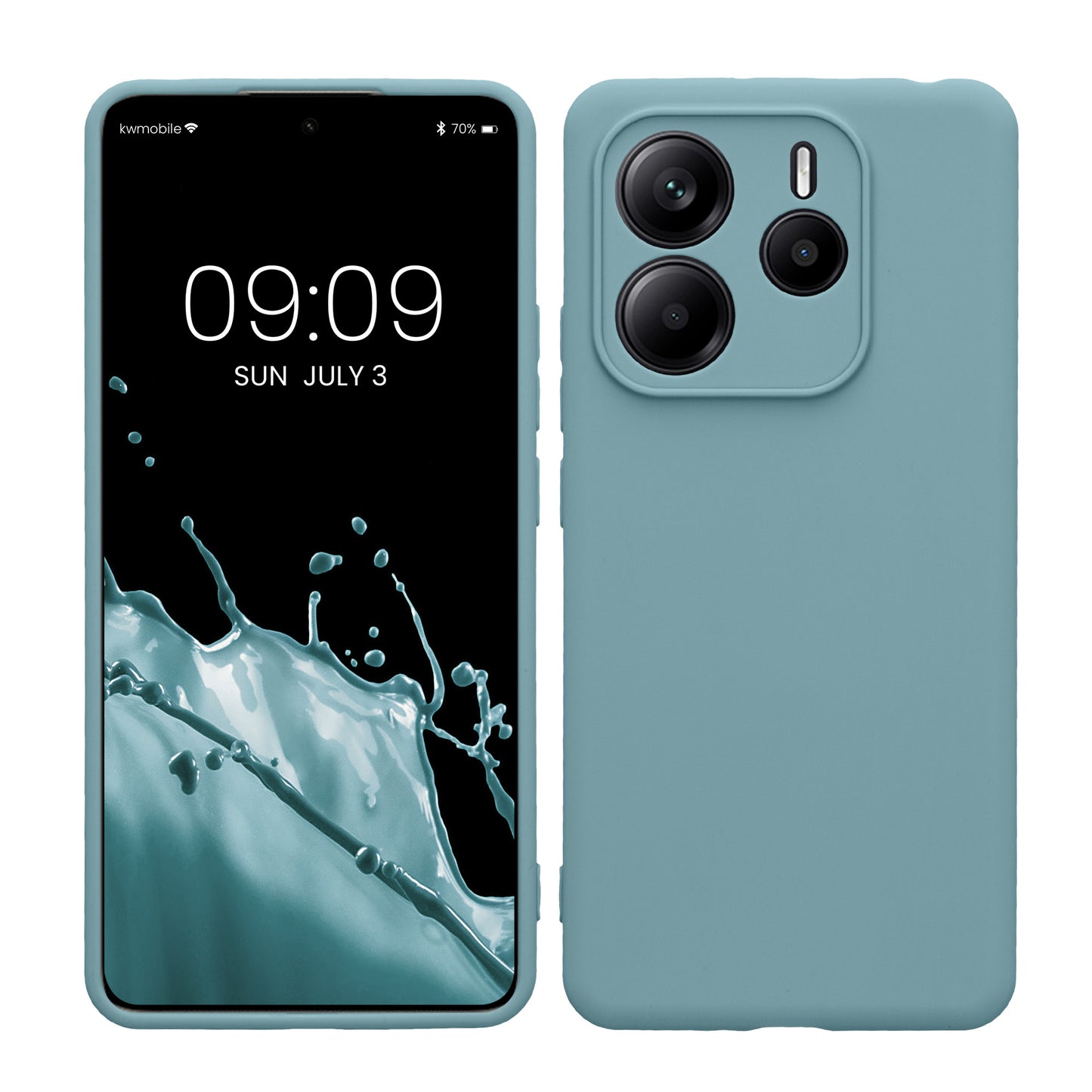 kwmobile Handyhülle für Xiaomi Redmi Note 14 5G (Nicht für 4G) Hülle - weiches Handy Silikon Case - Schutzhülle Cover - Antique Stone Antique Stone  