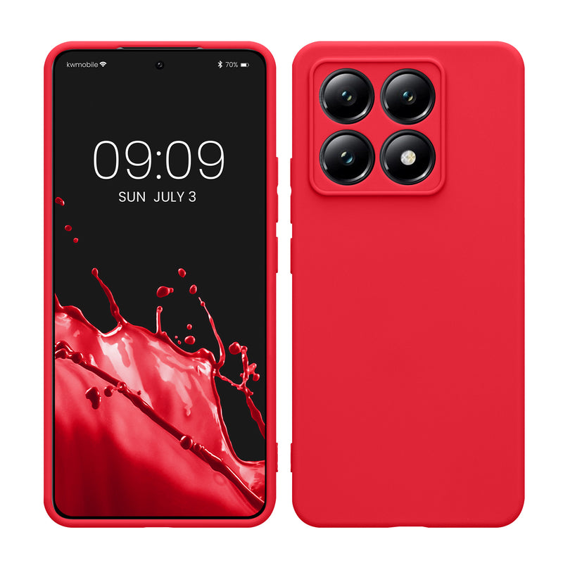 kwmobile Handyhülle für Xiaomi 14T Hülle - weiches Handy Silikon Case - Schutzhülle Cover - Neon Pink Neon Pink  