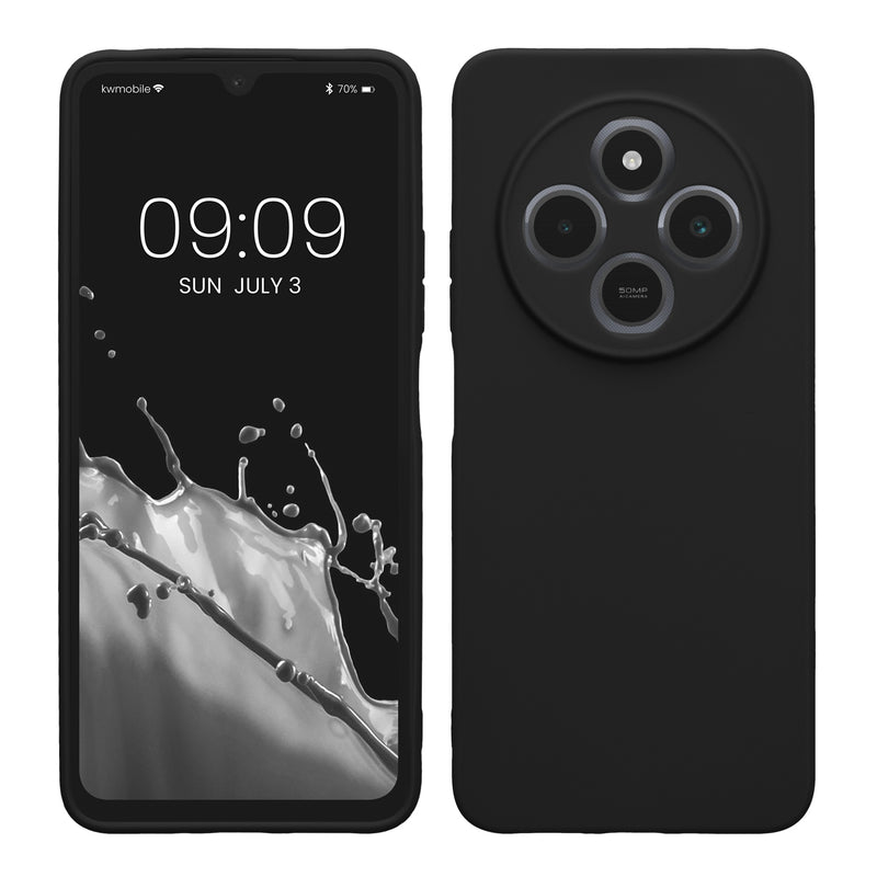 kwmobile Handyhülle für Xiaomi Redmi 14C / Poco C75 Hülle - weiches Handy Silikon Case - Schutzhülle Cover - Schwarz matt Schwarz matt  