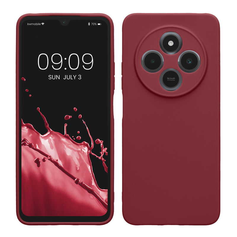 kwmobile Handyhülle für Xiaomi Redmi 14C / Poco C75 Hülle - weiches Handy Silikon Case - Schutzhülle Cover - Bordeaux Violett Bordeaux Violett  