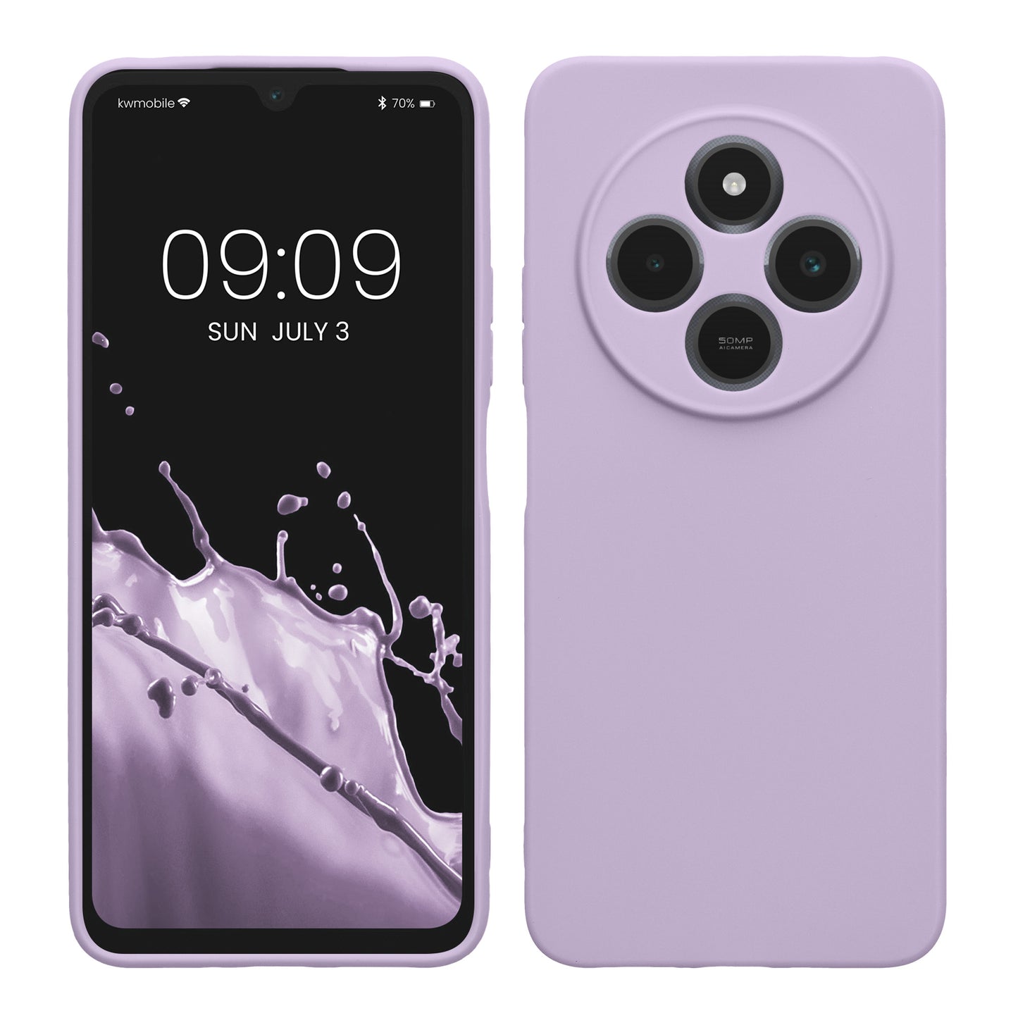 kwmobile Handyhülle für Xiaomi Redmi 14C / Poco C75 Hülle - weiches Handy Silikon Case - Schutzhülle Cover - Lavendel Lavendel  
