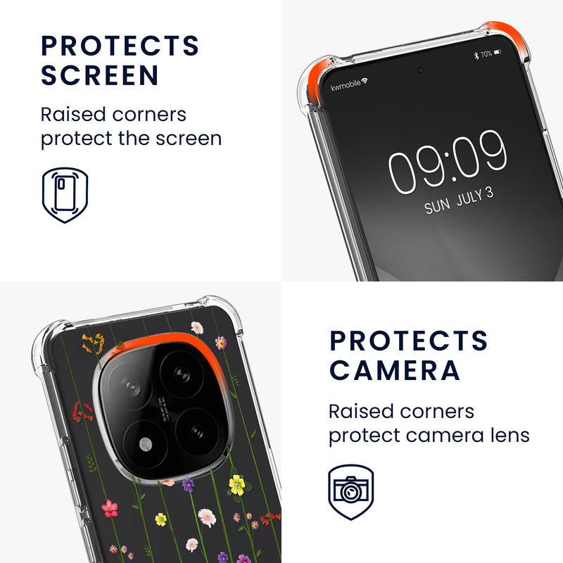 kwmobile Necklace Case compatible with Xiaomi Redmi Note 14 Pro+ 5G / Redmi Note 14 Pro Plus 5G Silicone Cover with Lanyard