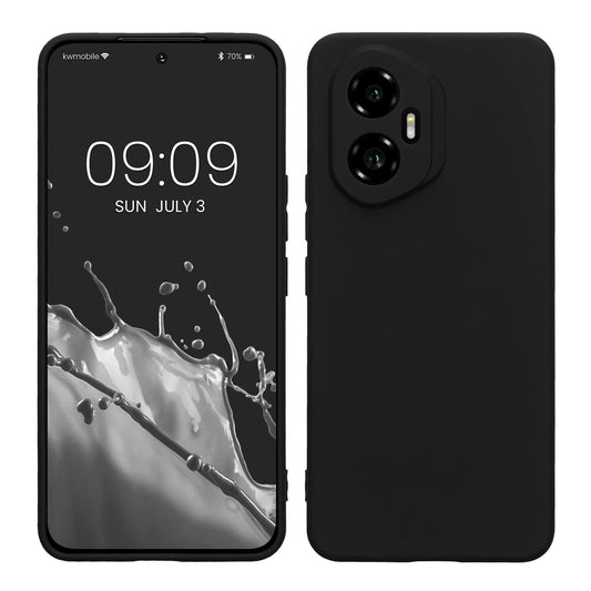 kwmobile Handyhülle für HONOR 300 Hülle - weiches Handy Silikon Case - Schutzhülle Cover - Schwarz matt Schwarz matt  