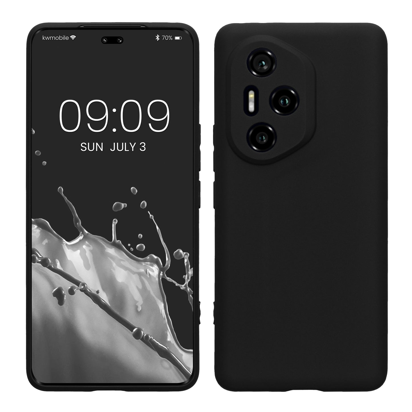 kwmobile Handyhülle für HONOR 300 Pro Hülle - weiches Handy Silikon Case - Schutzhülle Cover - Schwarz matt Schwarz matt  