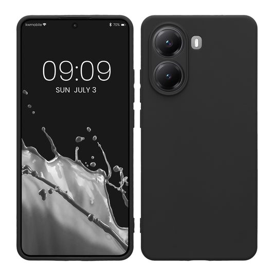 kwmobile Handyhülle für Xiaomi Poco X7 Pro 5G Hülle - weiches Handy Silikon Case - Schutzhülle Cover - Schwarz matt Schwarz matt  