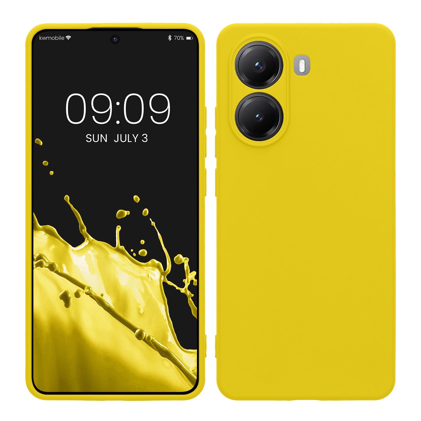 kwmobile Handyhülle für Xiaomi Poco X7 Pro 5G Hülle - weiches Handy Silikon Case - Schutzhülle Cover - Strahlend Gelb Strahlend Gelb  