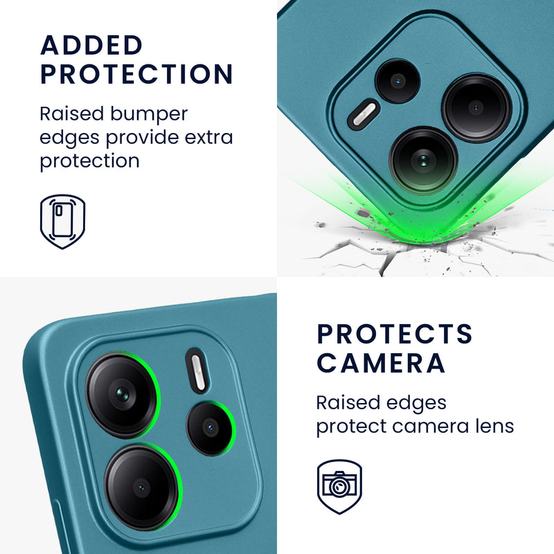 kwmobile Case for Xiaomi Redmi Note 14 4G (Not for 5G) - Soft Silicone Metallic Shimmering Cover - Protective Case