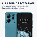 kwmobile Case for Xiaomi Redmi Note 14 4G (Not for 5G) - Soft Silicone Metallic Shimmering Cover - Protective Case