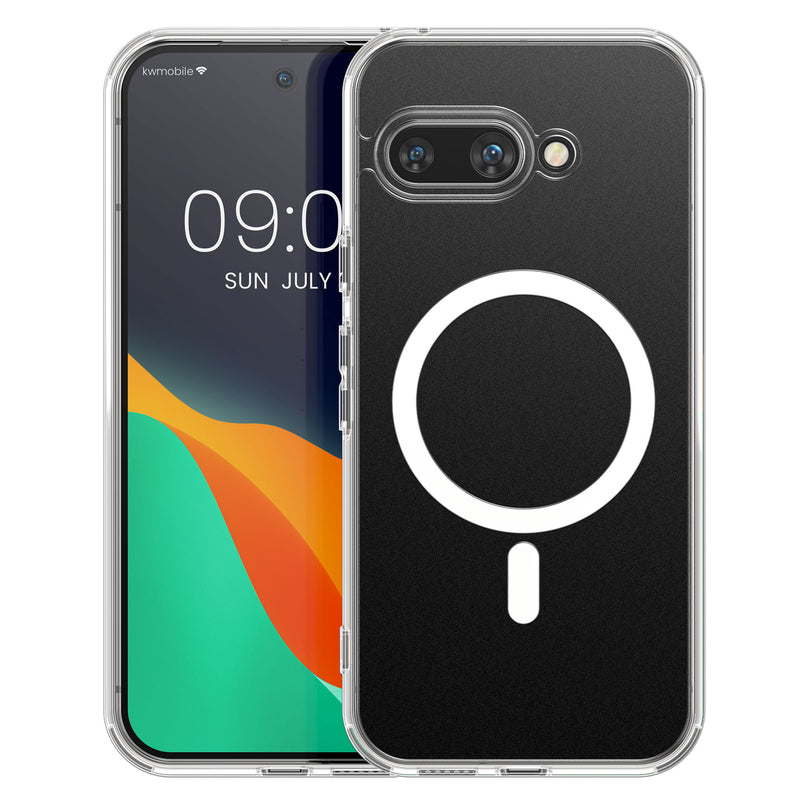 Google Pixel 9a Clear Phone Case with TPU Bumper with MagSafe and Corner Protection