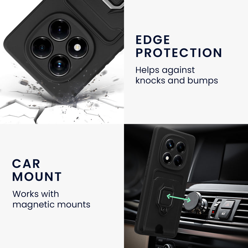 kwmobile Phone case compatible with Xiaomi Redmi Note 14 Pro 5G / Poco X7 Soft case with Camera Protection Card Slot