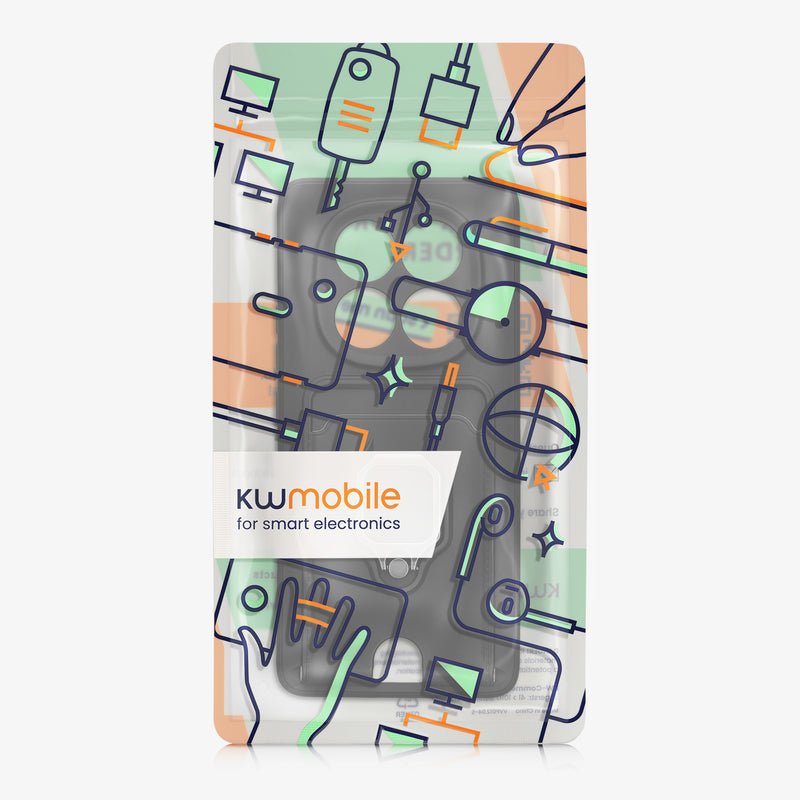 kwmobile Phone case compatible with Xiaomi Redmi Note 14 Pro 5G / Poco X7 Soft case with Camera Protection Card Slot