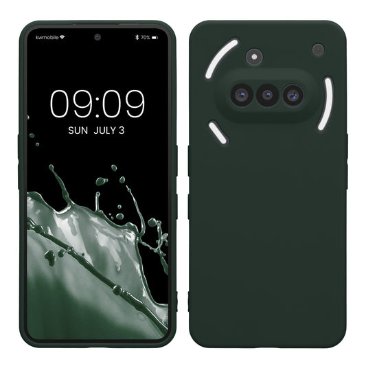 TPU case with camera protection for Nothing Phone 3a in grey-Green